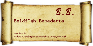 Belágh Benedetta névjegykártya
